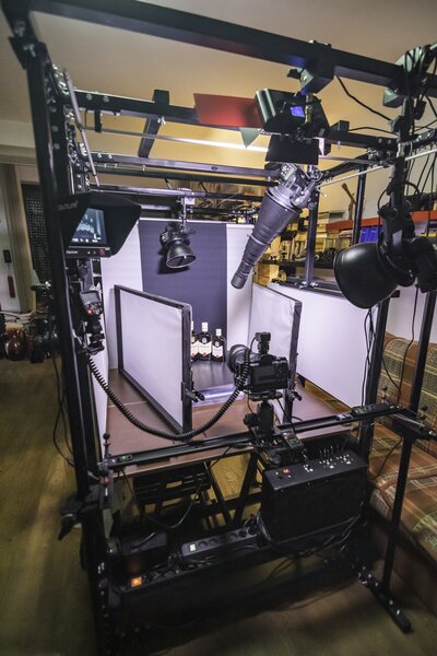 Structura metalica demontabila pentru fotografia de produs